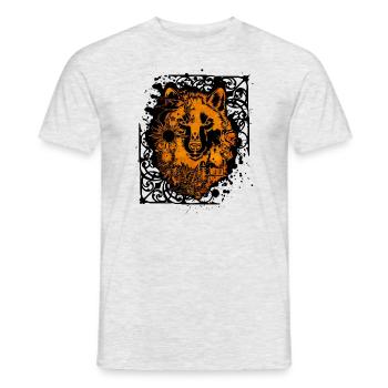 Husky kreativ - Männer T-Shirt - Grau meliert - Vorne - AI Model Male 178 dark (178cm)