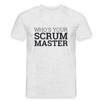 "Scrum Master" | - Männer T-Shirt - Grau meliert - Vorne - AI Model Male 178 dark (178cm)