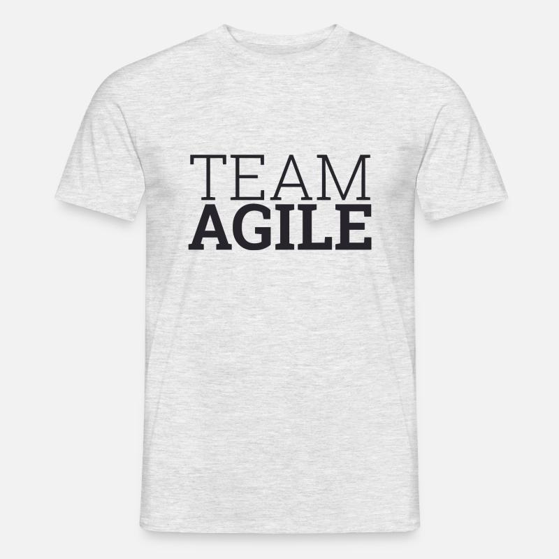 "Team Agile" | "Scrum Master" - Männer T-Shirt - Grau meliert