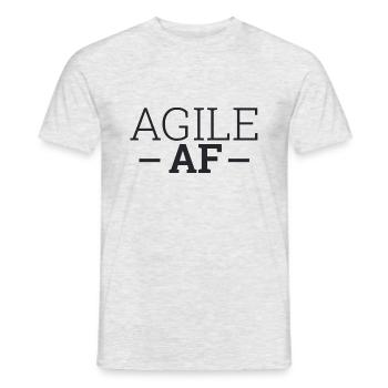 "Agile AF" | "Scrum Master" - Men's T-Shirt - heather grey - Front - AI Model Male 178 dark (178cm)
