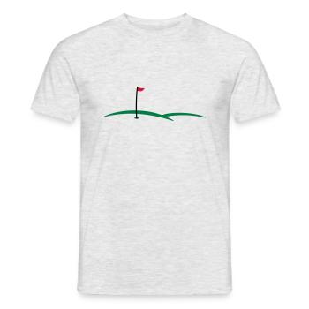 Trou de golf 3c - T-shirt homme - gris chiné - Devant - AI Model Male 178 dark (178cm)