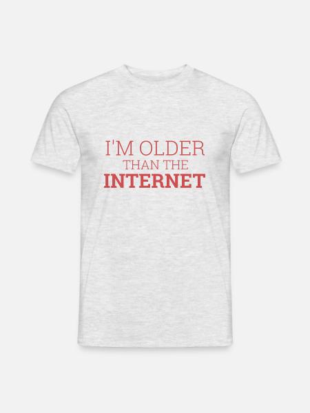 "I'm older than the Internet" | Computer - Männer T-Shirt - Grau meliert