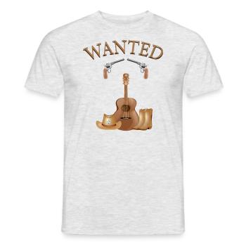 Cowboy Western Kostüm- Wilder Westen - Männer T-Shirt - Grau meliert - Vorne - AI Model Male 178 dark (178cm)