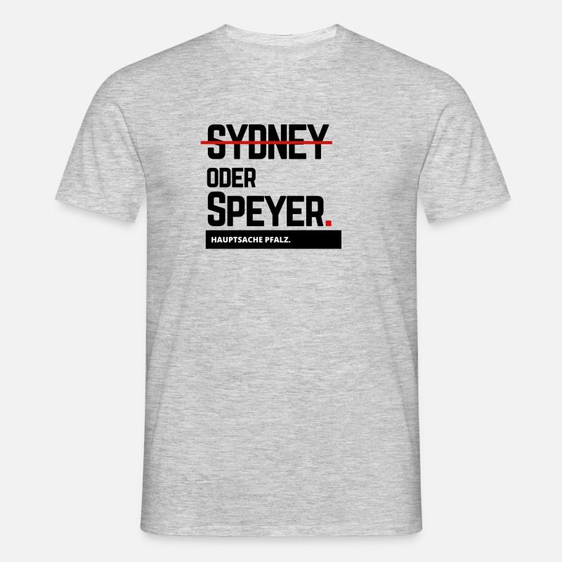 Sydney oder Speyer - Männer T-Shirt - Grau meliert