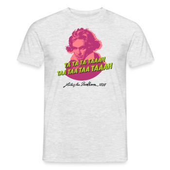 Beethoven Ta ta ta taaah! - Men's T-Shirt - heather grey - Front - AI Model Male 178 dark (178cm)