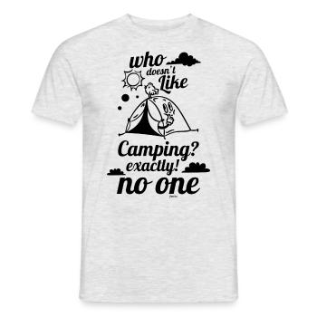 Camping for children - Men's T-Shirt - heather grey - Front - AI Model Male 178 dark (178cm)