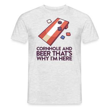 Jeu de Cornhole Tenue de trou de maïs avec Cornhole - T-shirt homme - gris chiné - Devant - AI Model Male 178 dark (178cm)