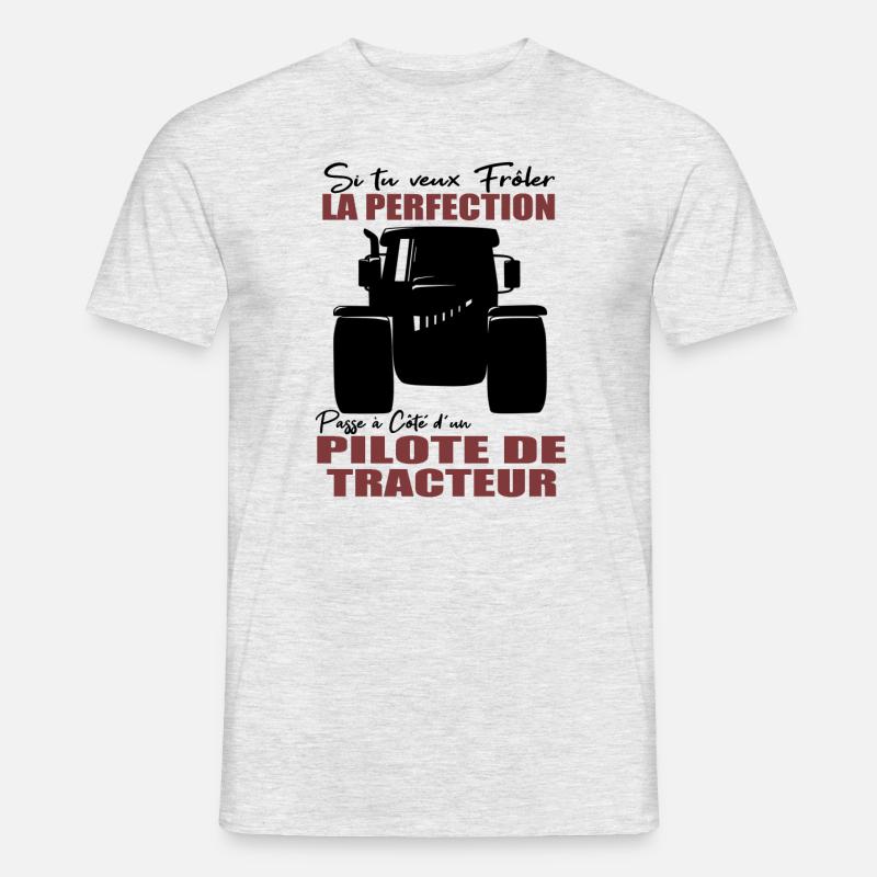 Farmer Shirt • Traktorfahrer • Geschenk - Männer T-Shirt - Grau meliert