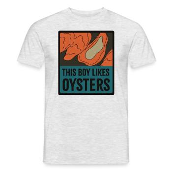 Junge mag Austern Niedliches Natur-Meerestier - Männer T-Shirt - Grau meliert - Vorne - AI Model Male 178 dark (178cm)