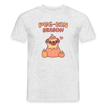 Mignon Carlin Dans Pumpkin Pugkin Saison Drôle - T-shirt homme - gris chiné - Devant - AI Model Male 178 dark (178cm)
