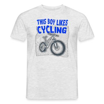 Junge mag Fahrrad Outdoor-Sportarten Radfahren - Männer T-Shirt - Grau meliert - Vorne - AI Model Male 178 dark (178cm)