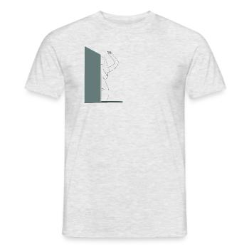 Frau - Männer T-Shirt - Grau meliert - Vorne - AI Model Male 178 dark (178cm)