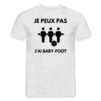 I can't I have foosball table - Men's T-Shirt - heather grey - Front - AI Model Male 178 dark (178cm)