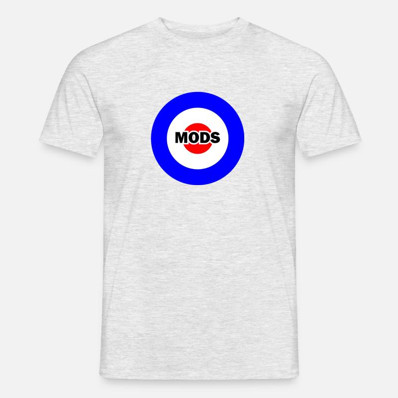 Conception de cocarde cible mod - T-shirt homme - gris chiné