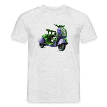Roller_01 - Männer T-Shirt - Grau meliert - Vorne - AI Model Male 178 dark (178cm)