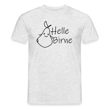 Helle Birne – Für Leute mit Köpfchen und Ideen - Männer T-Shirt - Grau meliert - Vorne - AI Model Male 178 dark (178cm)