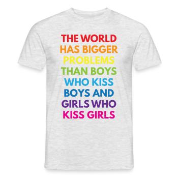 LGBTQ+ - T-shirt homme - gris chiné - Devant - AI Model Male 178 dark (178cm)