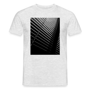 Streifen schwarz transparent - Männer T-Shirt - Grau meliert - Vorne - AI Model Male 178 dark (178cm)