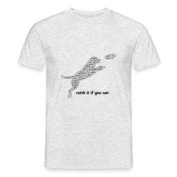Dog Frisbee Team Sport Human Dog - Men's T-Shirt - heather grey - Front - AI Model Male 178 dark (178cm)
