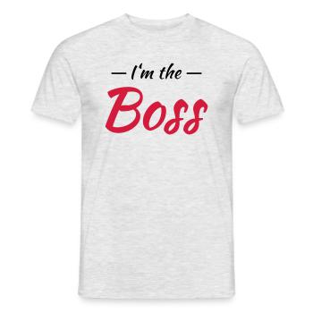 I'm the boss - Männer T-Shirt - Grau meliert - Vorne - AI Model Male 178 dark (178cm)