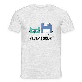 Never forget! - Men's T-Shirt - heather grey - Front - AI Model Male 178 dark (178cm)