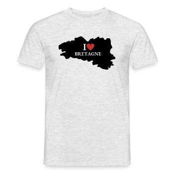 I like brittany breizh Brittany Breton Bretons - Men's T-Shirt - heather grey - Front - AI Model Male 178 dark (178cm)