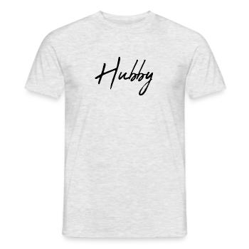Wifey, Hubby / Geschenk Idee - Männer T-Shirt - Grau meliert - Vorne - AI Model Male 178 dark (178cm)