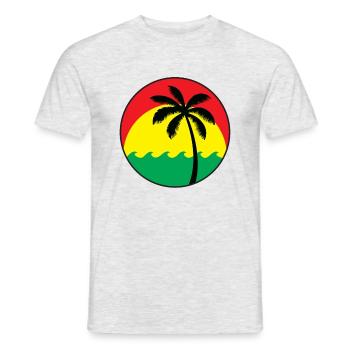 Logo Reggae - T-shirt homme - gris chiné - Devant - AI Model Male 178 dark (178cm)