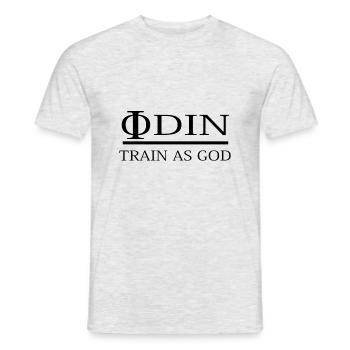 Odin Bodybuilder Train as God - Men's T-Shirt - heather grey - Front - AI Model Male 178 dark (178cm)