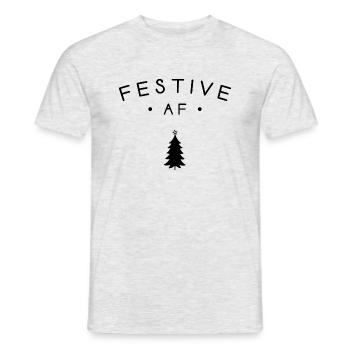 AF festif - T-shirt homme - gris chiné - Devant - AI Model Male 178 dark (178cm)