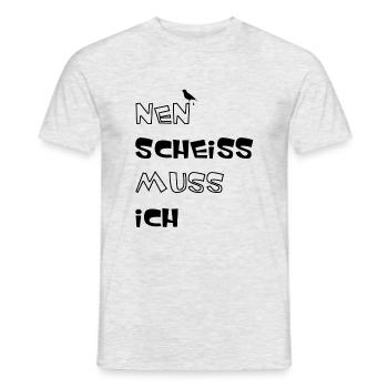 Nen Scheiss muss ich - Männer T-Shirt - Grau meliert - Vorne - AI Model Male 178 dark (178cm)