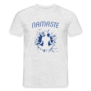 Yoga Namaste - Männer T-Shirt - Grau meliert - Vorne - AI Model Male 178 dark (178cm)