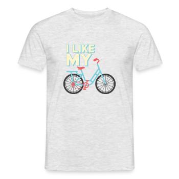 J’aime mon T-shirt vélo & cadeau - T-shirt homme - gris chiné - Devant - AI Model Male 178 dark (178cm)
