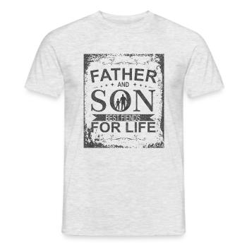 Father and Son best Friends Vater und Sohn - Men's T-Shirt - heather grey - Front - AI Model Male 178 dark (178cm)