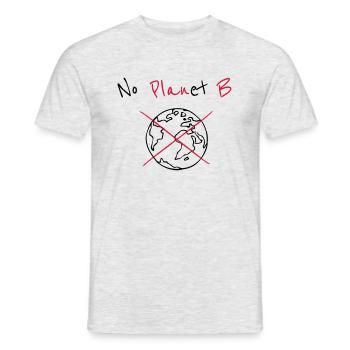 No Planet B - Protection de l'environnement et protection du climat - T-shirt homme - gris chiné - Devant - AI Model Male 178 dark (178cm)