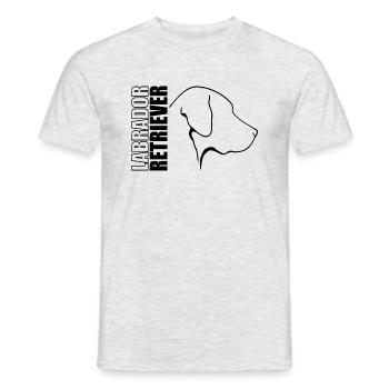 LABRADOR RETRIEVER in profile WILSIGNS dogs dog - Men's T-Shirt - heather grey - Front - AI Model Male 178 dark (178cm)