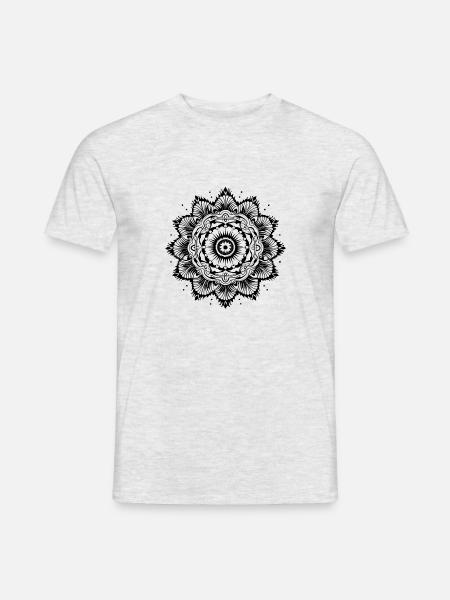 Yogi, Prana Mandala in black - Men's T-Shirt - heather grey