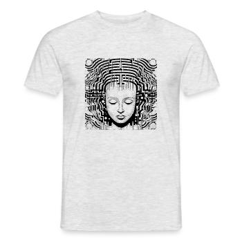 Brain Structures - Surreal Art - Men's T-Shirt - heather grey - Front - AI Model Male 178 dark (178cm)