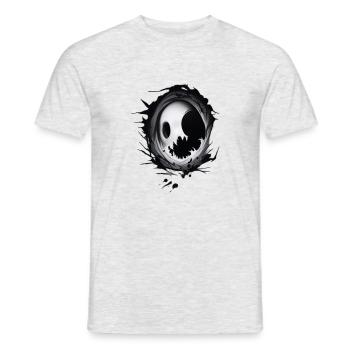 ghost emerging from a hole - T-shirt homme - gris chiné - Devant - AI Model Male 178 dark (178cm)