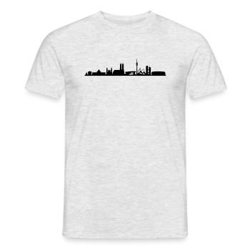 Skyline - München 2018 - Männer T-Shirt - Grau meliert - Vorne - AI Model Male 178 dark (178cm)