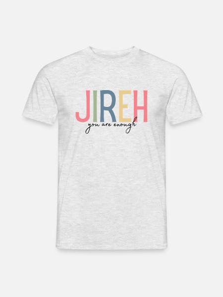 Jireh Eres Suficiente – Christian - Camiseta hombre - gris jaspeado