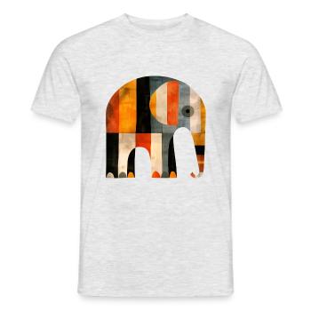 Elephant - Men's T-Shirt - heather grey - Front - AI Model Male 178 dark (178cm)