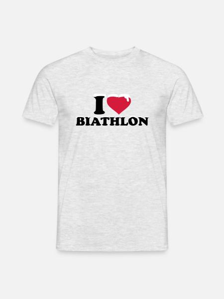 Biathlon - Männer T-Shirt - Grau meliert