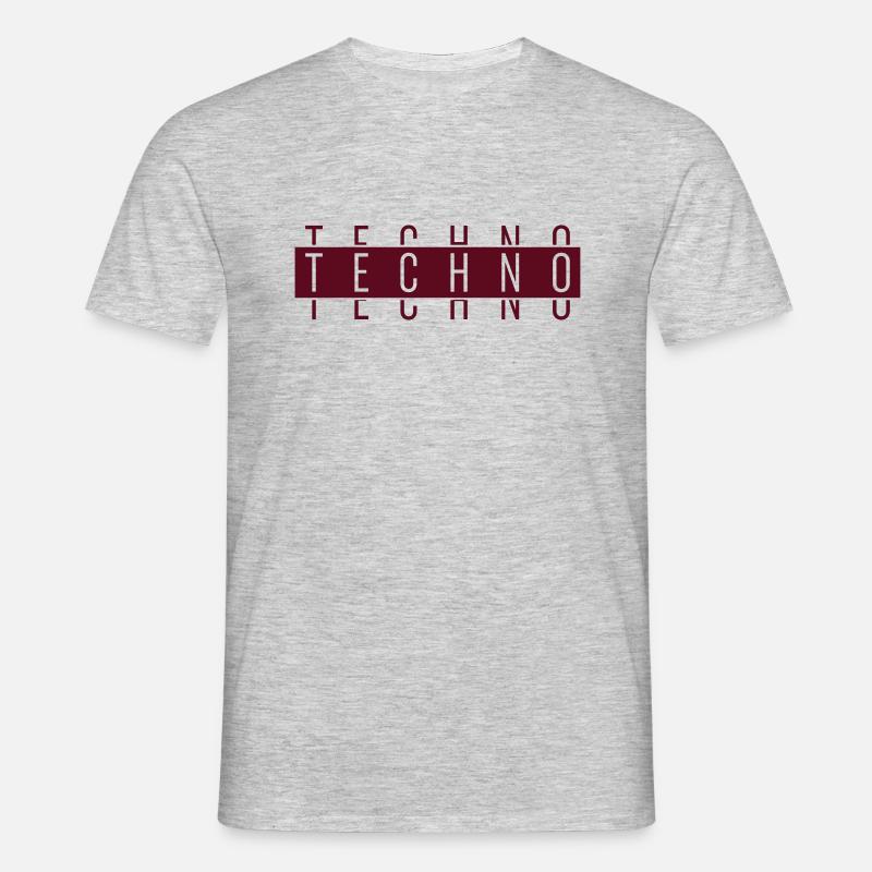 TECHNO TECHNO TECHNO - Männer T-Shirt - Grau meliert