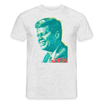 JFK - John F. Kennedy - T-shirt homme - gris chiné - Devant - AI Model Male 178 dark (178cm)