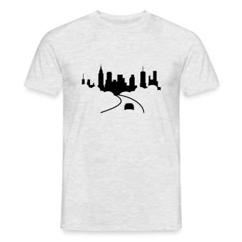 ville - T-shirt homme - gris chiné - Devant - AI Model Male 178 dark (178cm)