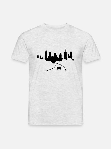 Stadt - Männer T-Shirt - Grau meliert