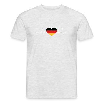 Germany Heart German Flag Vintage - Men's T-Shirt - heather grey - Front - AI Model Male 178 dark (178cm)