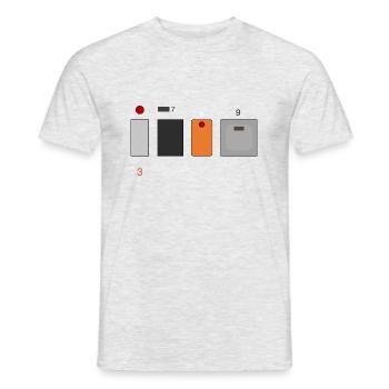 3789 (Minimalistic Version) - Männer T-Shirt - Grau meliert - Vorne - AI Model Male 178 dark (178cm)