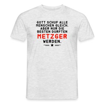 Butcher work job butcher gift birthday - Men's T-Shirt - heather grey - Front - AI Model Male 178 dark (178cm)